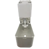 Dosificador de gel es espuma blanco.