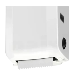 Detalle Dispensador papel autocorte, blanco