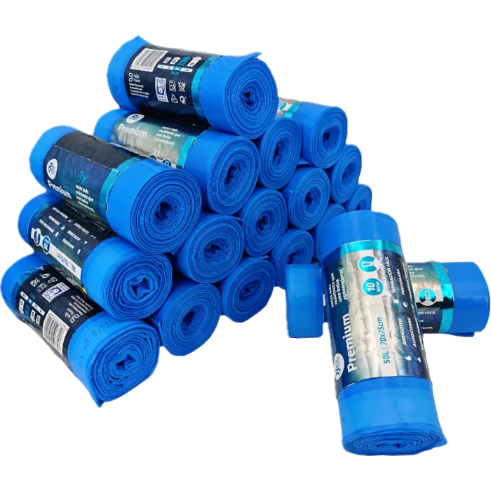 12 rollos de bolsas de basura azul