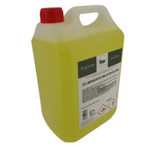 Perfil de envase industrial de limpiador de vinilos sin silicona para superficies plásticas.